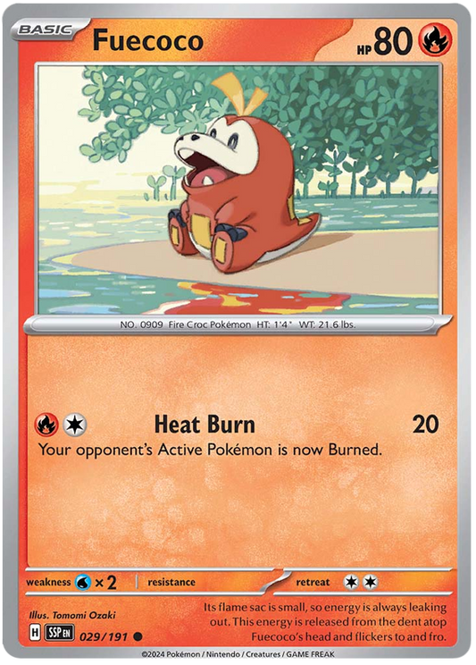 Pokemon Surging Sparks Card List - Fuecoco Surging Sparks Common #029/191