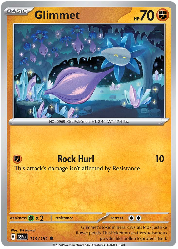 Pokemon Surging Sparks Card List - Glimmet Surging Sparks Common #114/191