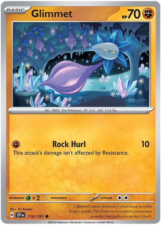 Pokemon Surging Sparks Card List - Glimmet Surging Sparks Common #114/191