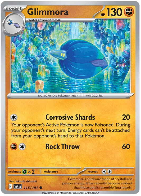 Pokemon Surging Sparks Card List - Glimmora Surging Sparks Common #115/191