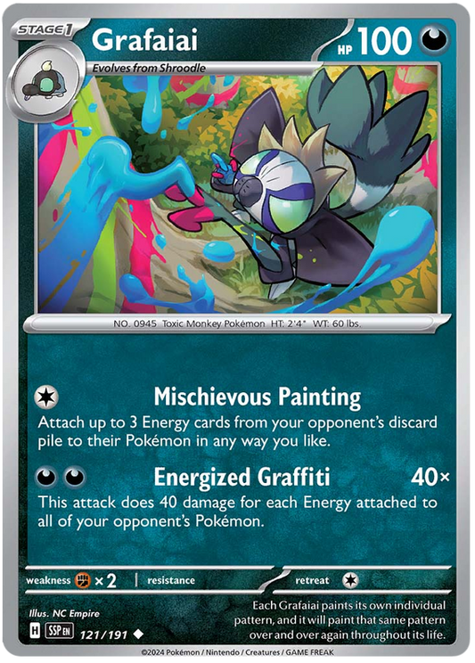 Pokemon Surging Sparks Card List - Grafaiai Surging Sparks Uncommon #121/191