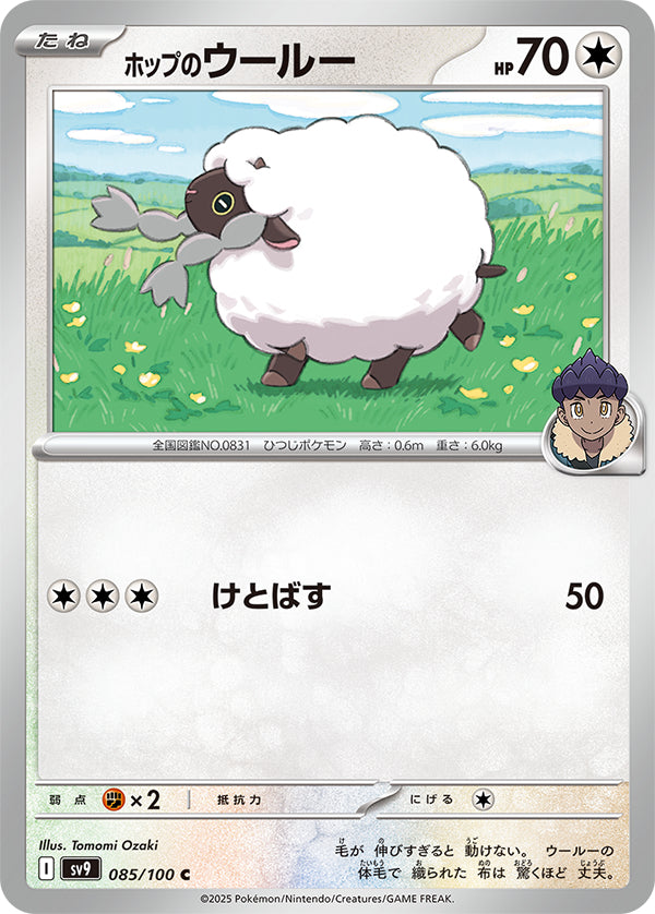 Hop's Wooloo  Common #085/100 Battle Partners Card List