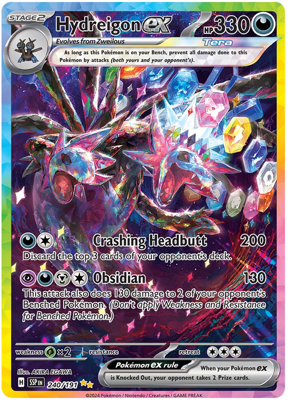 Pokemon Surging Sparks Card List - Hydreigon ex Surging Sparks Special Illustration Rare #240/191