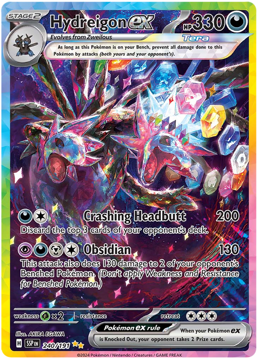 Pokemon Surging Sparks Card List - Hydreigon ex Surging Sparks Special Illustration Rare #240/191