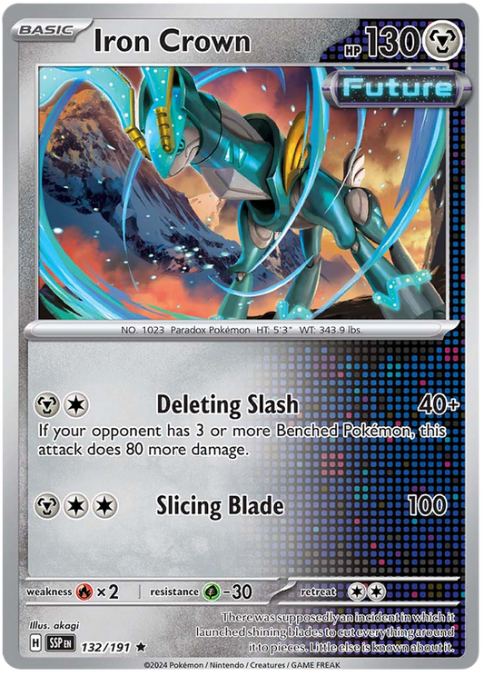 Pokemon Surging Sparks Card List - Iron Crown Surging Sparks Rare #132/191