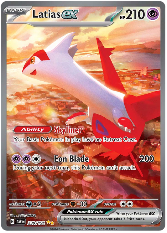 Pokemon Surging Sparks Card List - Latias ex Surging Sparks Special Illustration Rare #239/191