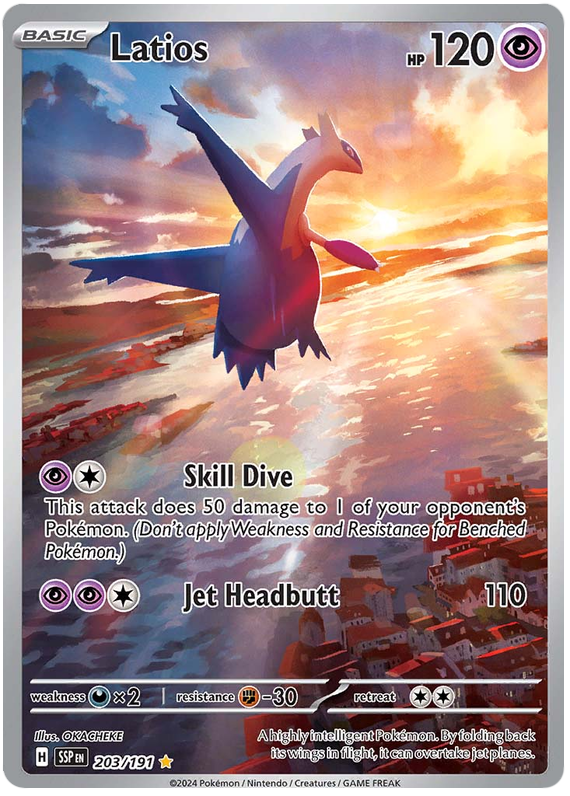 Pokemon Surging Sparks Card List - Latios Surging Sparks Illustration Rare #203/191