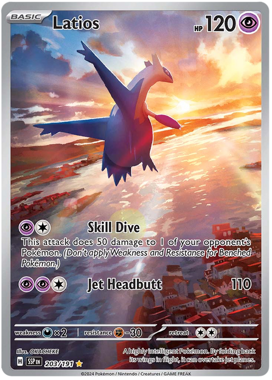 Pokemon Surging Sparks Card List - Latios Surging Sparks Illustration Rare #203/191