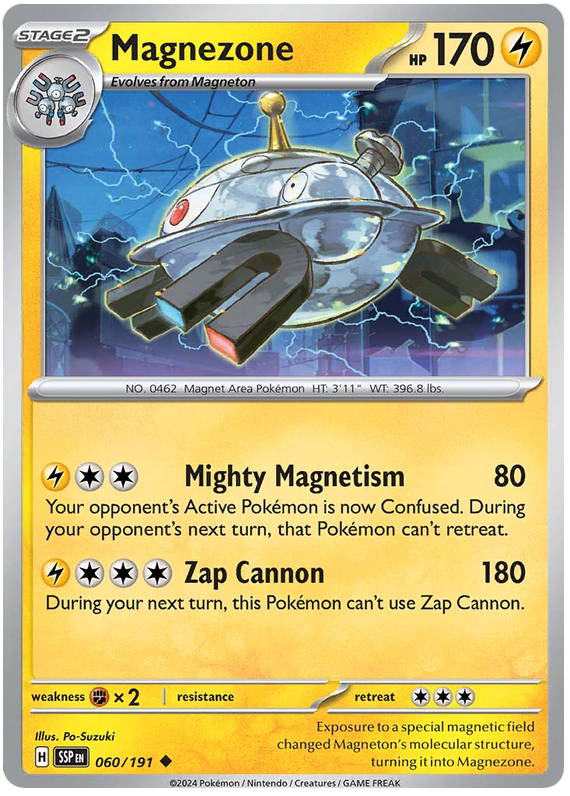 Pokemon Surging Sparks Card List - Magnezone Surging Sparks Uncommon #060/191