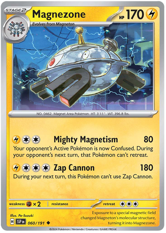 Pokemon Surging Sparks Card List - Magnezone Surging Sparks Uncommon #060/191