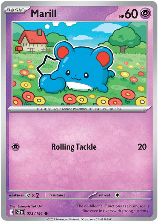 Pokemon Surging Sparks Card List - Marill Surging Sparks Common #073/191