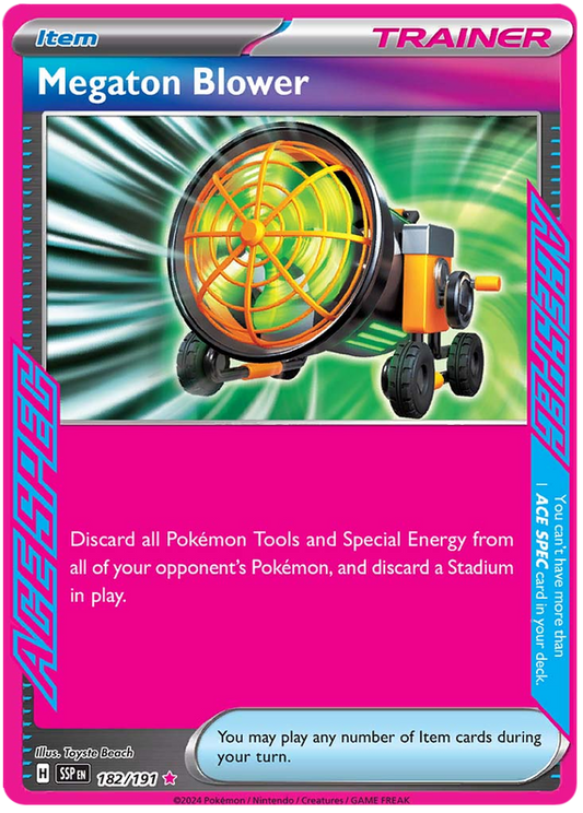 Pokemon Surging Sparks Card List - Megaton Blower Surging Sparks ACE SPEC Rare #182/191