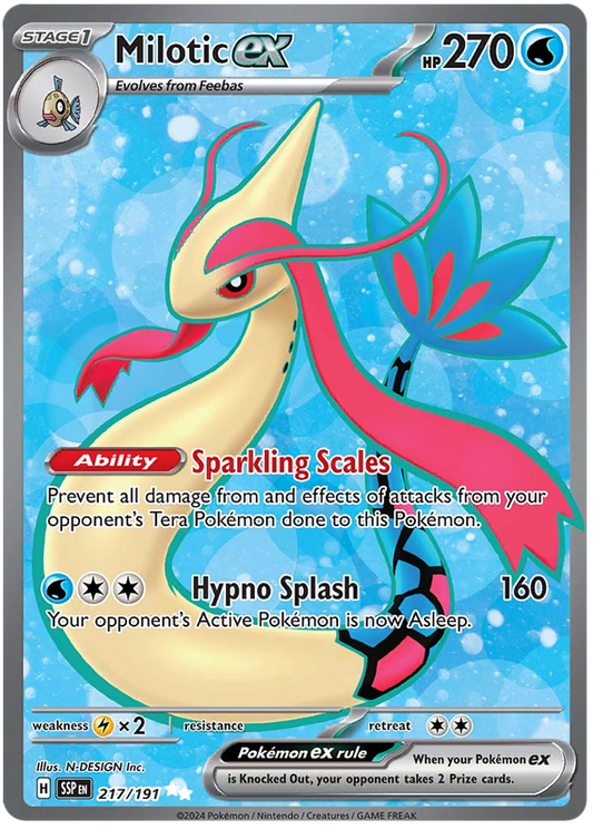 Pokemon Surging Sparks Card List - Milotic ex Surging Sparks Ultra Rare #217/191