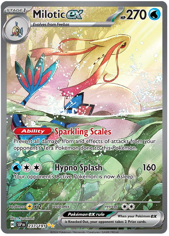 Pokemon Surging Sparks Card List - Milotic ex Surging Sparks Special Illustration Rare #237/191