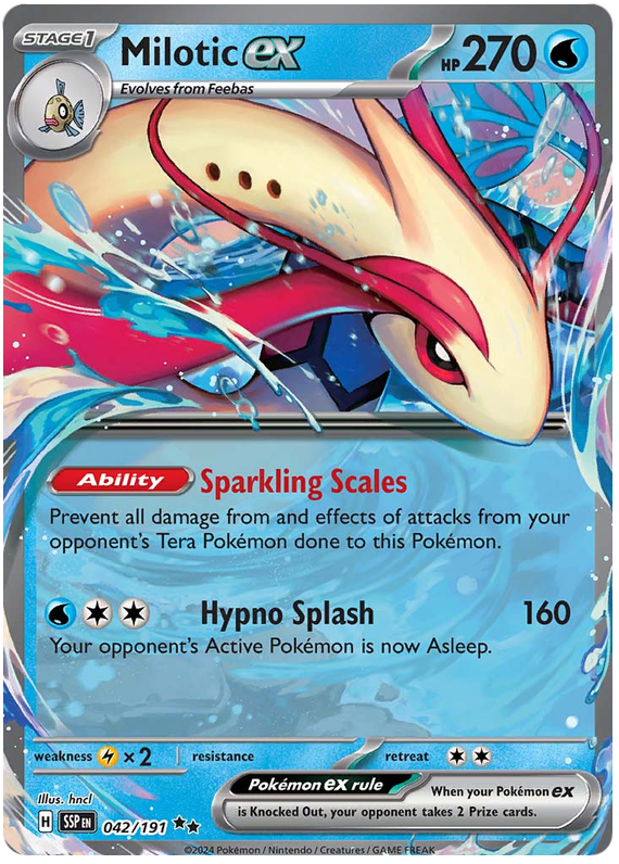 Pokemon Surging Sparks Card List - Milotic ex Surging Sparks Double Rare #042/191