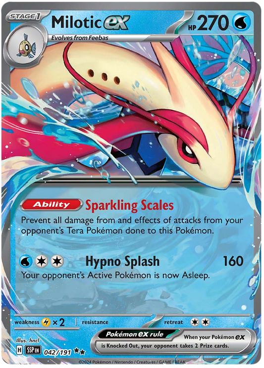 Pokemon Surging Sparks Card List - Milotic ex Surging Sparks Double Rare #042/191