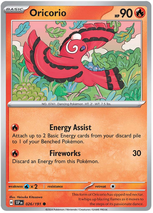 Pokemon Surging Sparks Card List - Oricorio Surging Sparks Common #026/191