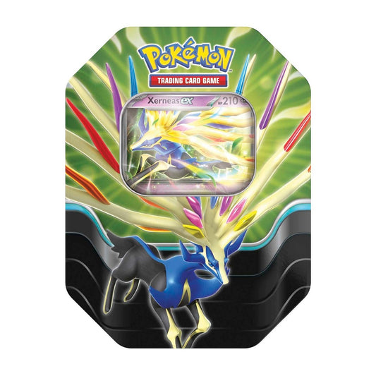 Pokémon TCG: Azure Legends Tin – Xerneas ex (4 Booster Packs & 1 Foil Promo Card)