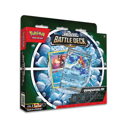 Pokemon TCG: Quaquaval ex Deluxe Battle Deck (Ready-to-Play 60-Card Deck & Accessories)