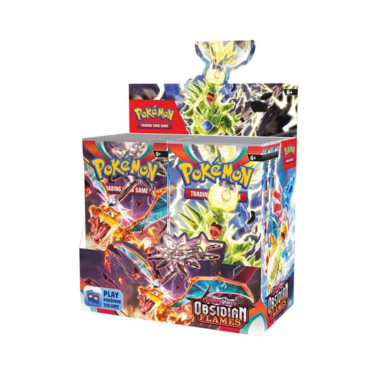 Trading Card Game: Booster Pack Display Box Crimson & Purple - Obsidian Flames (36 Booster Packs)