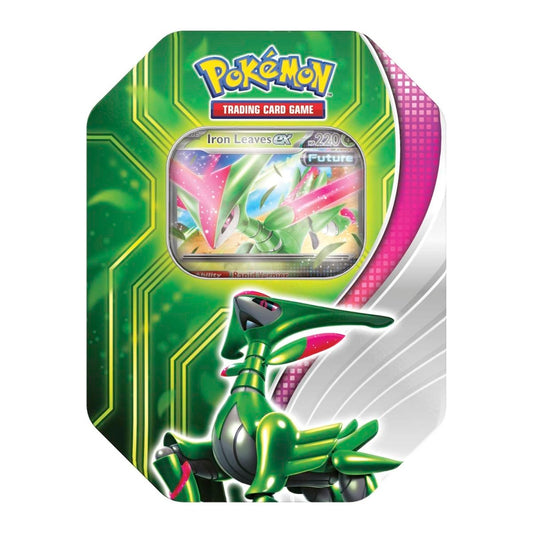 Pokemon TCG: Paradox Clash Tin - Iron Leaves ex (1 Foil Promo Card & 4 Pokemon TCG Booster Packs)