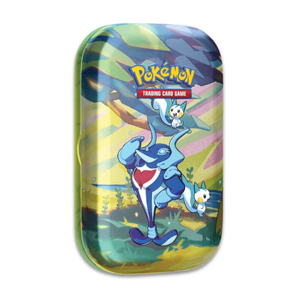 Pokémon TCG: Vibrant Paldea Mini Tin – Palafin & Pachirisu (2 Booster Packs, 1 Sticker Sheet)