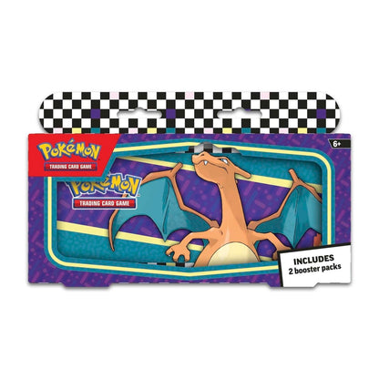 Pokemon TCG: Back to School Pencil Case  -  Charizard (Tin & 2 Booster Packs)