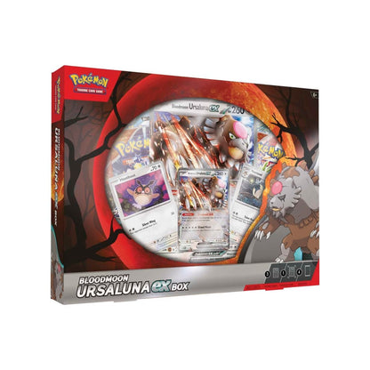 Pokemon TCG: Bloodmoon Ursaluna ex Box (1 Foil Promo Card, 2 Foil Cards, 1 Oversize Foil Card & 4 Booster Packs)