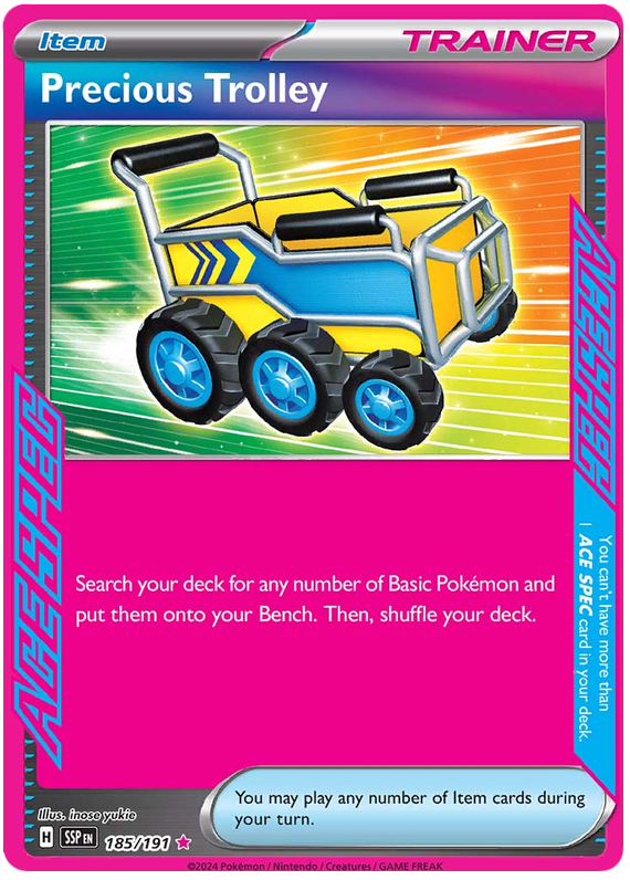 Pokemon Surging Sparks Card List - Precious Trolley Surging Sparks ACE SPEC Rare #185/191