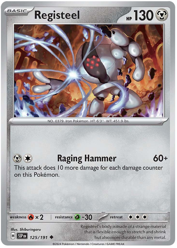 Pokemon Surging Sparks Card List - Registeel Surging Sparks Uncommon #125/191