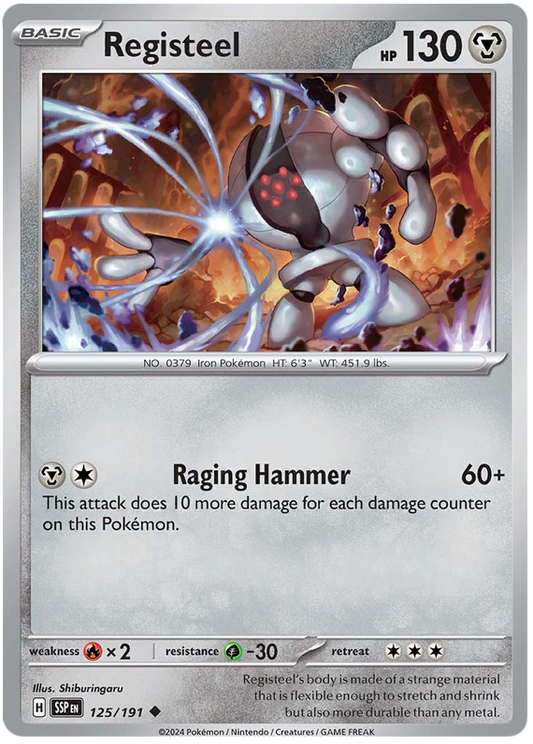 Pokemon Surging Sparks Card List - Registeel Surging Sparks Uncommon #125/191