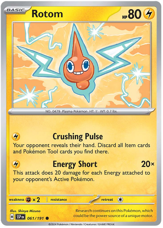 Pokemon Surging Sparks Card List - Rotom Surging Sparks Common #061/191