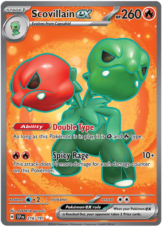 Pokemon Surging Sparks Card List - Scovillain ex Surging Sparks Ultra Rare #216/191