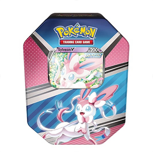 Pokemon TCG: V Heroes Tin Sylveon (1 Foil Card & 4 Booster Packs)