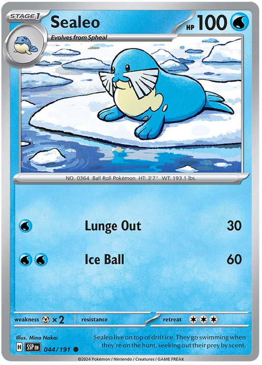 Pokemon Surging Sparks Card List - Sealeo Surging Sparks Common #044/191