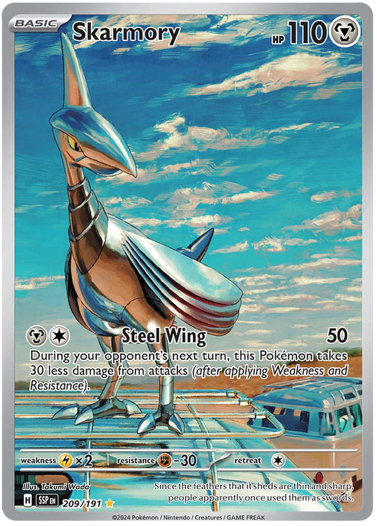 Pokemon Surging Sparks Card List - Skarmory Surging Sparks Illustration Rare #209/191