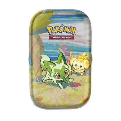 Pokémon TCG: Paldea Friends Mini Tins—Sprigatito (2 Booster Packs, 1 Art Card & 1 Sticker Sheet)