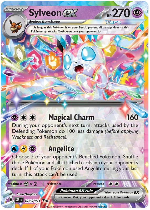 Pokemon Surging Sparks Card List - Sylveon ex Surging Sparks Double Rare #086/191