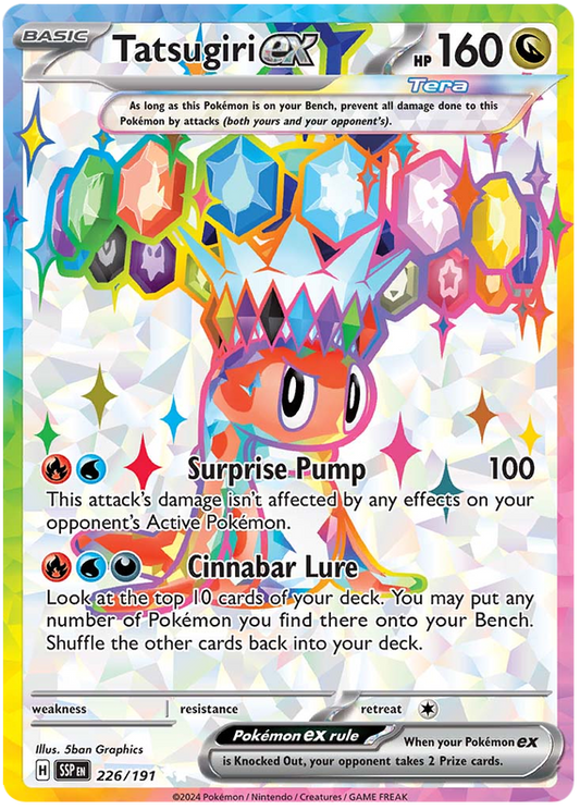 Pokemon Surging Sparks Card List - Tatsugiri ex Surging Sparks Ultra Rare #226/191