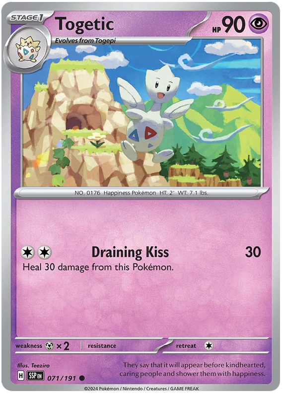 Pokemon Surging Sparks Card List - Togetic Surging Sparks Common #071/191