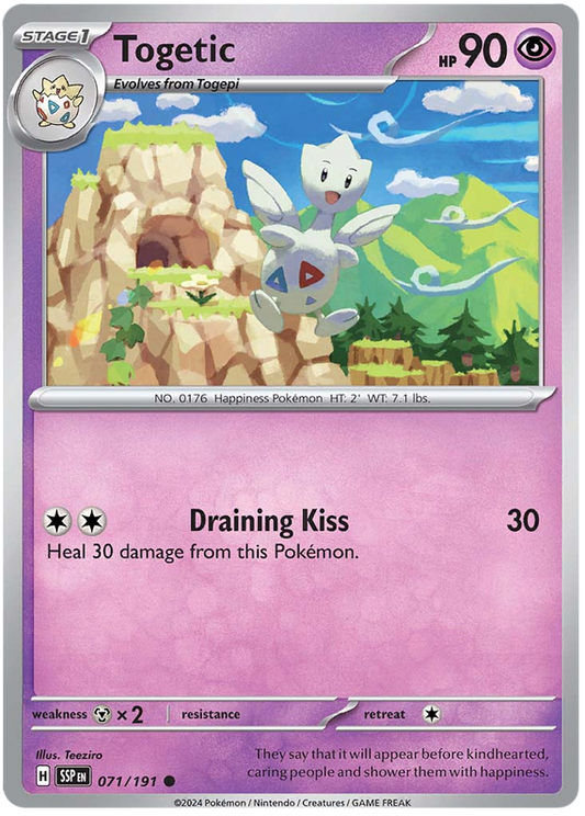 Pokemon Surging Sparks Card List - Togetic Surging Sparks Common #071/191