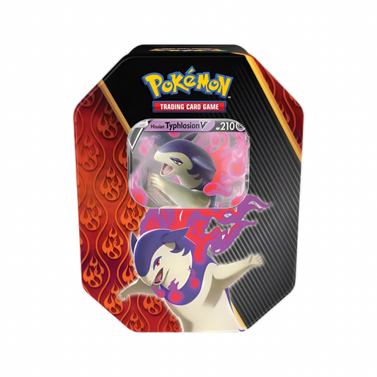 TCG: Divergent Powers Tin - Hisuian Typhlosion V (1 Foil Card & 4 Booster Packs)