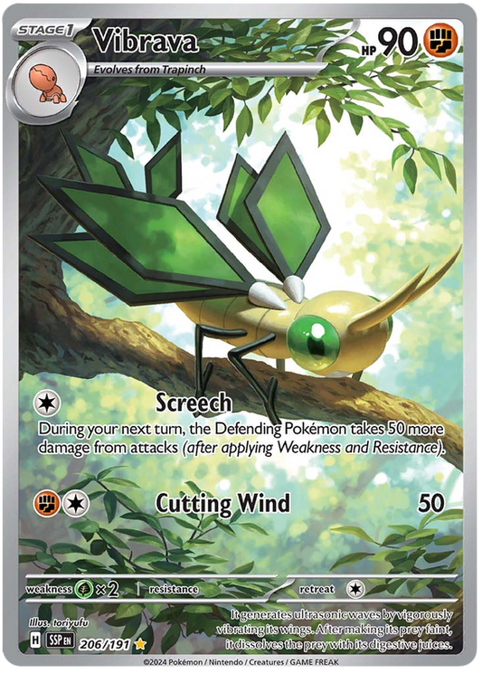 Pokemon Surging Sparks Card List - Vibrava Surging Sparks Illustration Rare #206/191