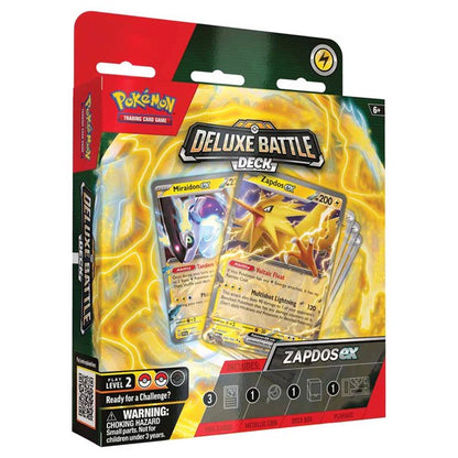 Pokemon TCG: Zapdos ex Deluxe Battle Deck (Ready-to-play 60-card deck & Accessories)
