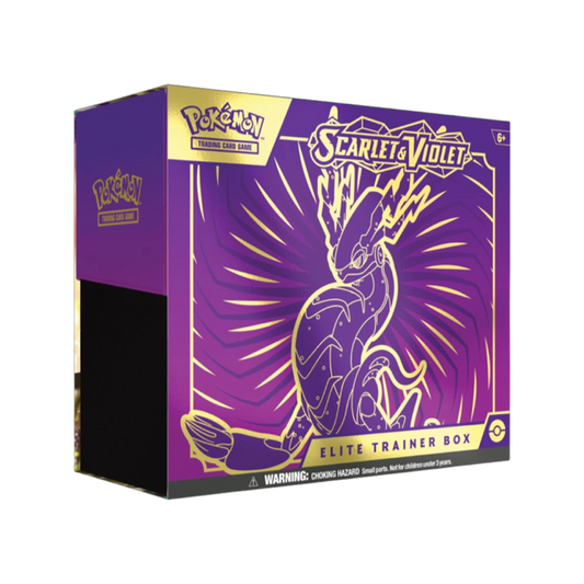 Pokémon TCG: Scarlet and Violet Elite Trainer Box - Miraidon Purple (1 Full Art Promo Card, 9 Boosters and Premium Accessories)