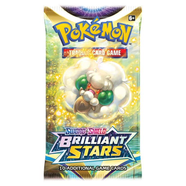 Pokemon TCG: Sword & Shield 9 Brilliant Stars Single Booster | Card Game | Ages 6+ | 2 Players | 10 Minutes Playing Time