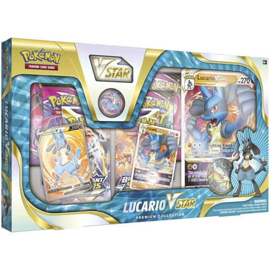 Pokemon Lucario Vstar Premium Collection Box - 6 Booster Packs