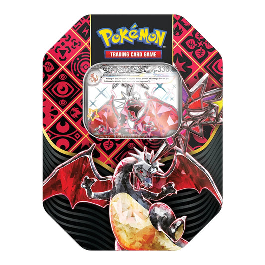 Pokémon Emon Tin - Shiny Charizard ex Pewter, Red