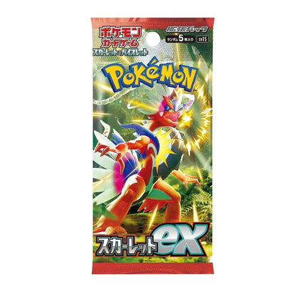 (1 Pack) Pokemon Card Game TCG Japanese Scarlet & Violet Booster Pack SV1S Scarlet ex (5 Cards Per Pack)